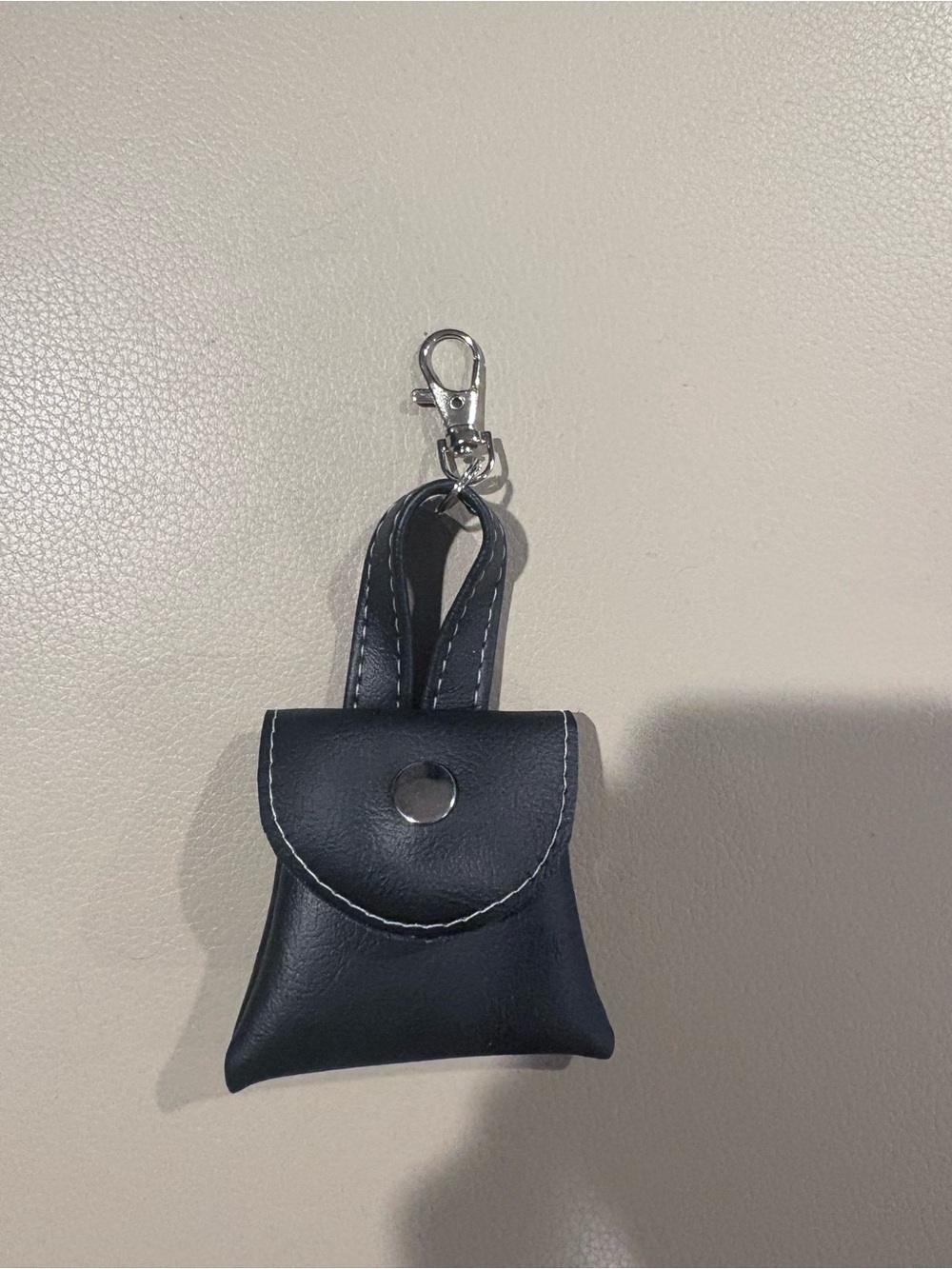 Leather Keychain Pouch - Black